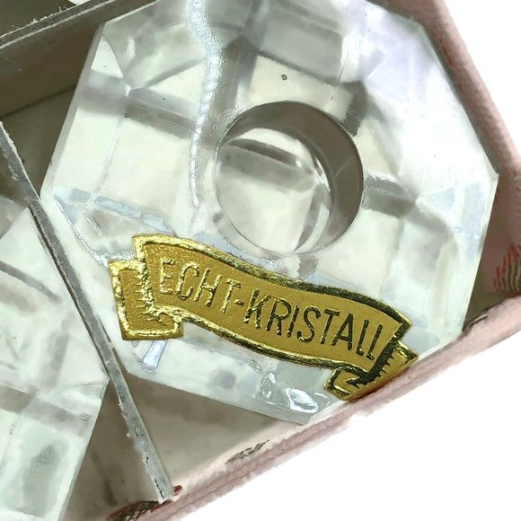 Taper Candle Holders German Cut Crystal, Cut Glass - Picture 5 of 8